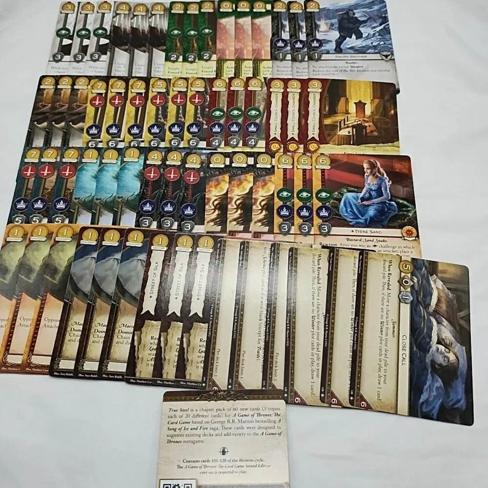 *No Box* True Steel Game Of Thrones LCG Expansion Westeros Cycle Pack 6